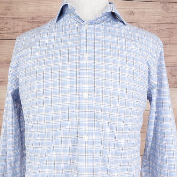 Michael Kors Shirt Mens L 16 32/33 Slim Fit Quick Wicking Stretch Tech - Picture 1 of 9